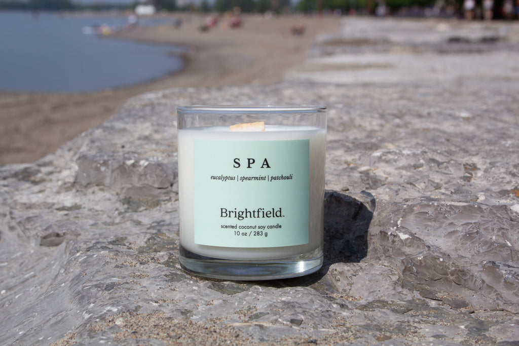 Spa candles, spa scented candles, relaxing candles, relaxing scents, eucalyptus candles, spearmint candles, peppermint candles, candles to relax, Toronto candles, Spa scents