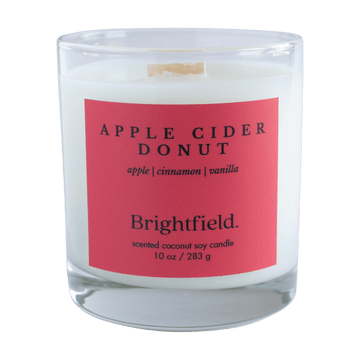 Apple Cider Donut Candle from Brightfield, candle store Toronto Brightfield candles, candle shop, candle making class Toronto, soy candle Toronto, coconut soy company,Toronto candle shop, Hand poured candles, soy candles near me, candle makers Toronto, candle for birthday, 